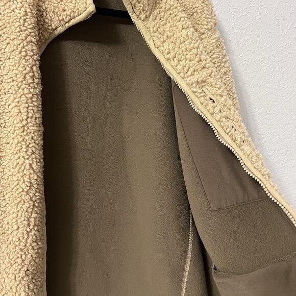 Abercrombie & Fitch Men’s Sherpa Teddy Fleece Zip Up Jacket Outerwear Cozy Large - Picture 6 of 9